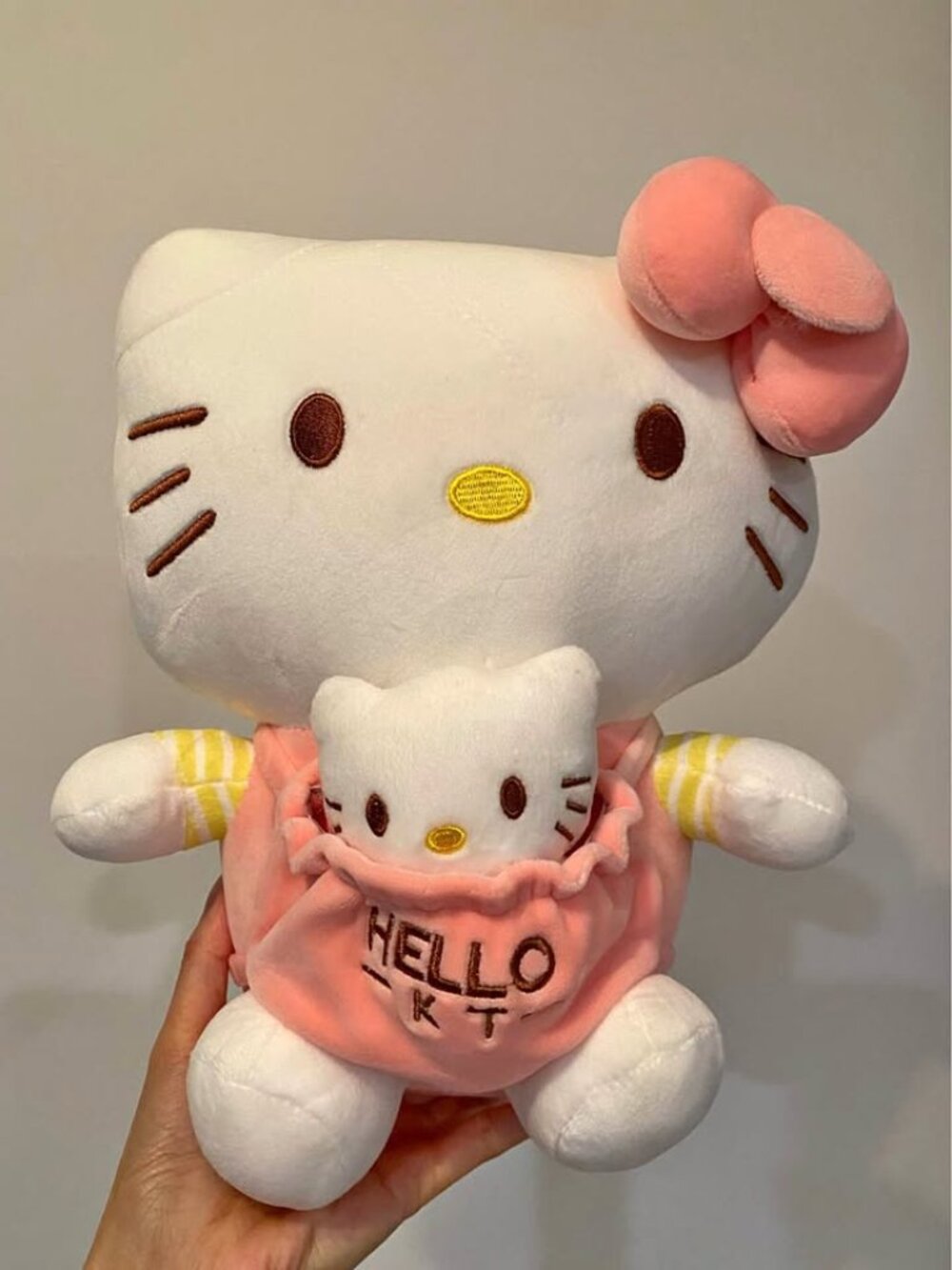 Hello Kitty KT Plushie With Baby Kitty